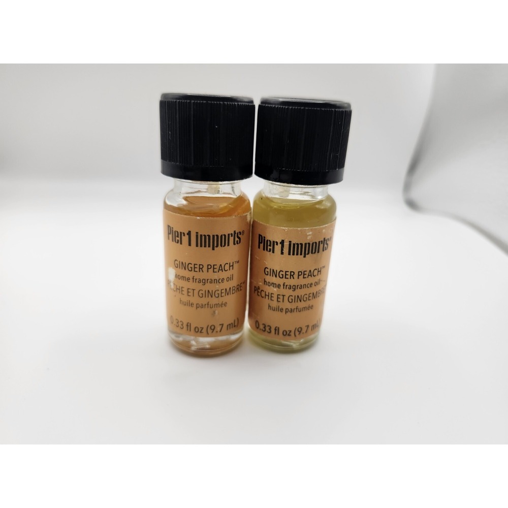 Pier 1 Home Fragrance Oil Ginger Peach Rare, Discontinued LOT OF 2